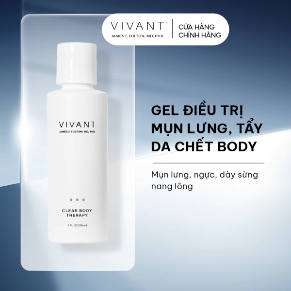 Kem dưỡng giảm mụn, mềm mịn sáng da cơ thể Vivant Clear Body Therapy - Hình ảnh 4