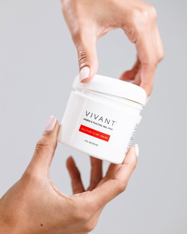 Mặt nạ đất sét ngăn mụn, giảm dầu thừa và thải độc cho da Vivant Sulfur Clay Mask - Hình ảnh 5