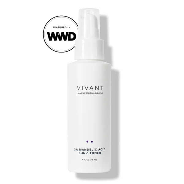 Nước cân bằng, sạch sâu và cải thiện kết cấu da Vivant 3% Mandelic Acid 3-in-1 Toner