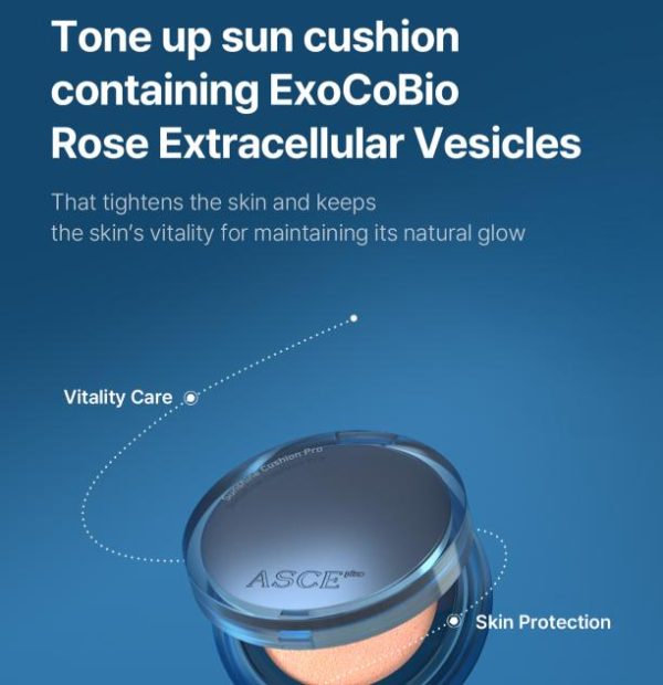 Phấn nước trang điểm chống nắng SPF 50+ Exocobio Asce Plus Sunshine Cushion Pro - Hình ảnh 7