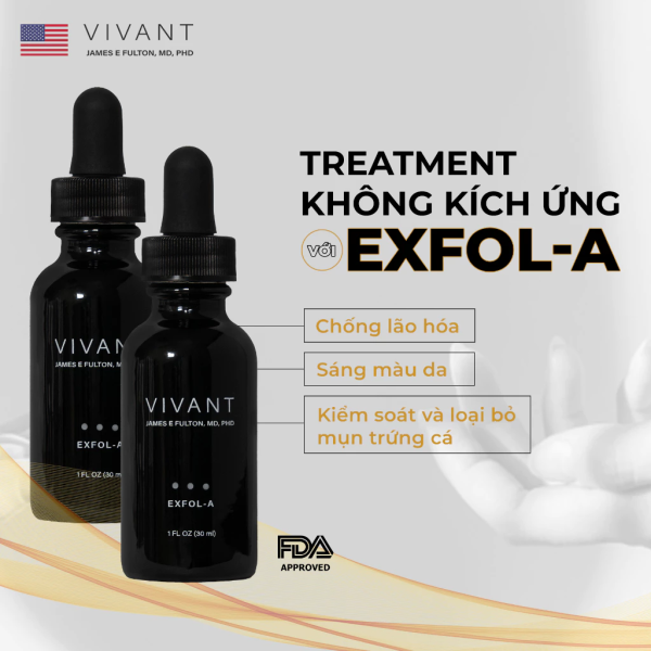 Serum Retinoid tái tạo giảm nhăn da, sẹo mụn và tăng sắc tố Vivant Exfol-A™ - Hình ảnh 4