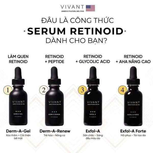 Serum tái tạo, hỗ trợ điều trị da mụn trứng cá nặng Vivant Exfol-A Forté™  - Hình ảnh 5