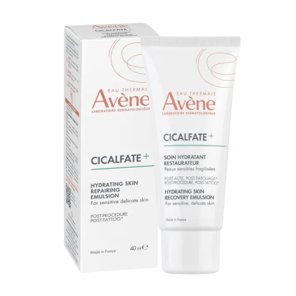 Sữa dưỡng phục hồi da sau peel, laser và xăm hình  Avène Cicalfate+ Hydrating Skin Repairing Emulsion