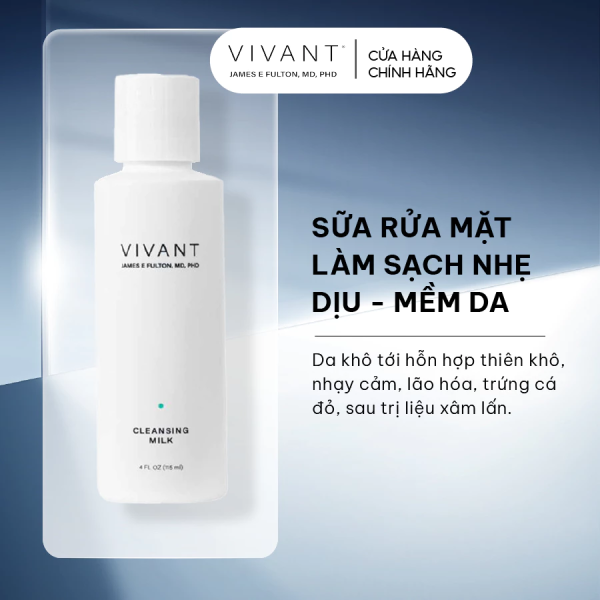 Sữa rửa mặt dưỡng ẩm, mềm mịn da Vivant Cleansing Milk - Hình ảnh 4
