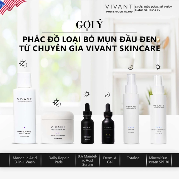 Sữa rửa mặt sạch sáng da, cải thiện mụn Vivant Mandelic Acid 3-in-1 Wash - Hình ảnh 6