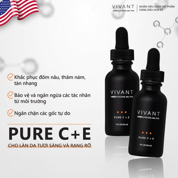 Tinh chất chống lão hóa, cải thiện làn da sáng khỏe Vivant Pure C + E serum  - Hình ảnh 5