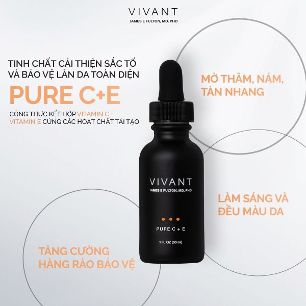 Tinh chất chống lão hóa, cải thiện làn da sáng khỏe Vivant Pure C + E serum  - Hình ảnh 2