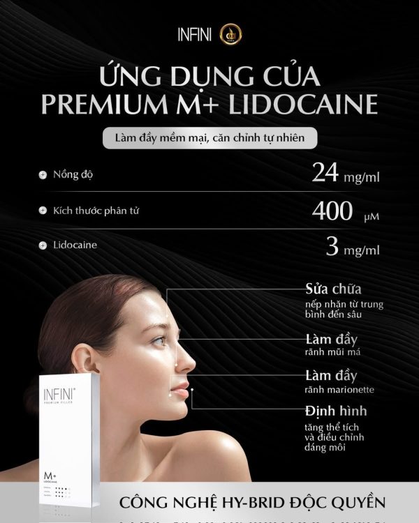 Tinh chất làm mờ nếp nhăn sâu, định hình dáng môi Infini Premium Filler M+ Lidocaine - Hình ảnh 2