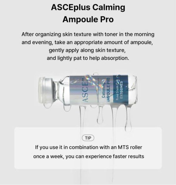 Tinh chất phục hồi tái tạo làn da nhạy cảm ASCEplus Calming Ampoule Pro - Hình ảnh 2