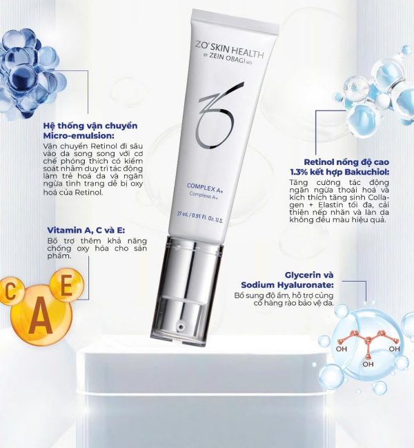 Vi nhũ tương Retinol 1.3% giảm nhăn, trẻ hóa làn da Zo Skin Health Complex A+ - Hình ảnh 2
