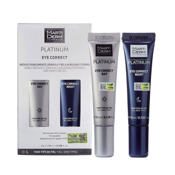 Bộ kem dưỡng giảm thâm bọng mắt, dùng ngày & đêm MartiDerm Platinum Eye Correct