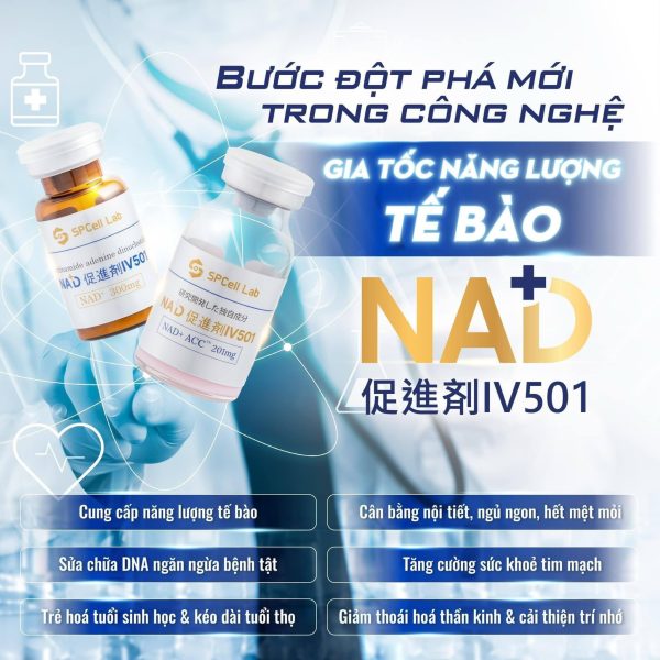 Dung dịch truyền tái tạo năng lượng tế bào, trẻ hóa làn da SPCell Lab NAD+ IV 501 - Hình ảnh 3