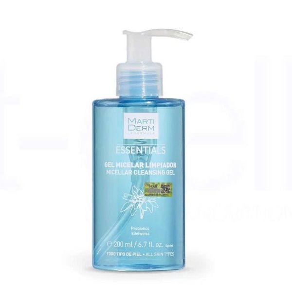 Gel tẩy trang và rửa mặt sạch sâu cho mọi loại da Martiderm Essentials Micellar Cleansing Gel