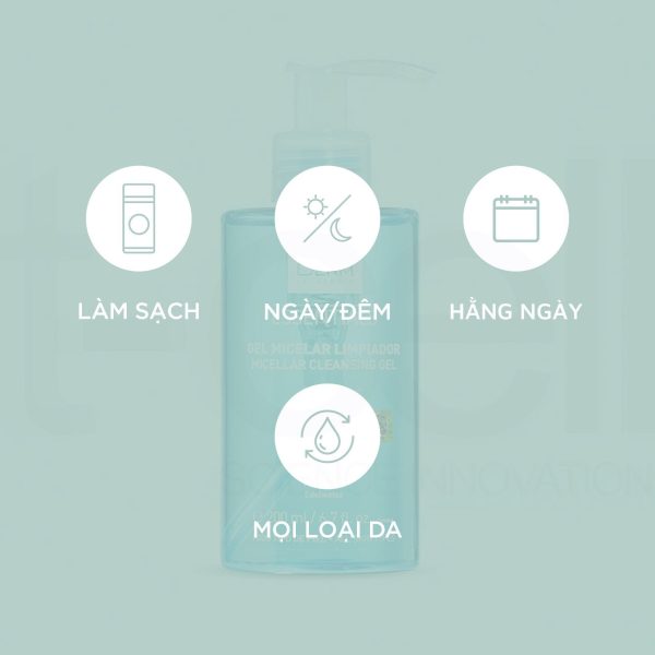 Gel tẩy trang và rửa mặt sạch sâu cho mọi loại da Martiderm Essentials Micellar Cleansing Gel - Hình ảnh 3