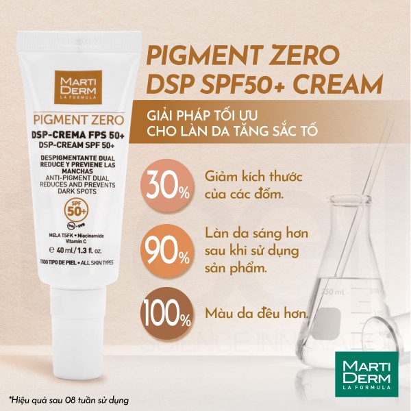 Kem điều trị đốm nâu, làm sáng da và chống nắng MartiDerm Pigment Zero DSP SPF50+ Cream - Hình ảnh 3