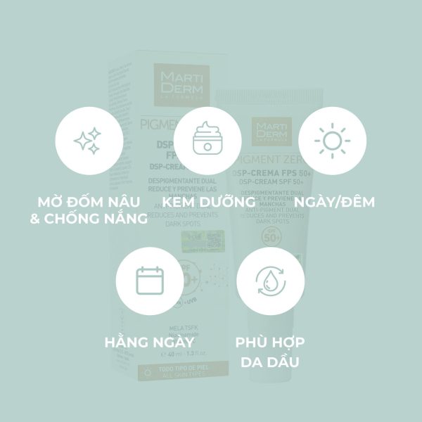 Kem điều trị đốm nâu, làm sáng da và chống nắng MartiDerm Pigment Zero DSP SPF50+ Cream - Hình ảnh 6