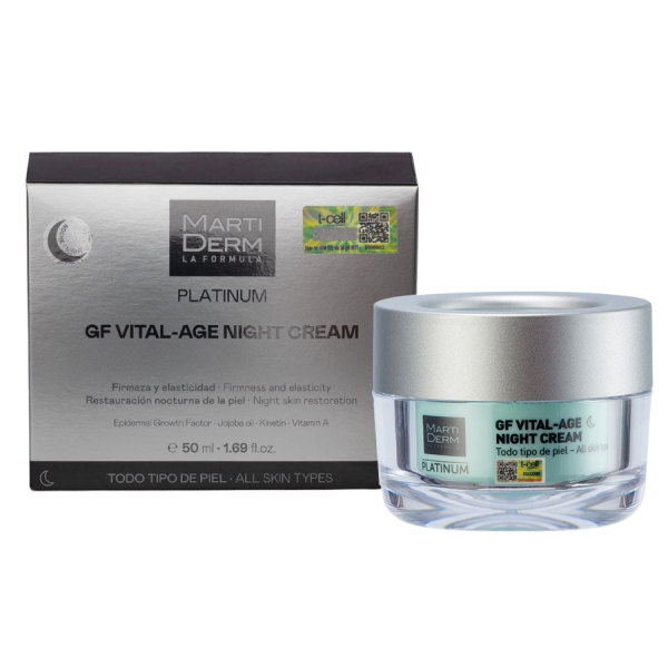 Kem dưỡng hỗ trợ trị mụn, tái tạo mới làn da MartiDerm Platinum GF Vital Age Night Cream