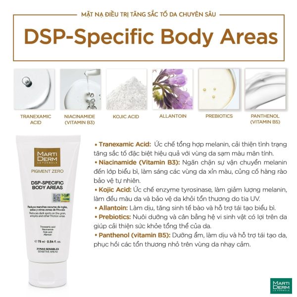Kem dưỡng thể giảm thâm sạm, sáng mịn da MartiDerm DSP-Specific Body Areas - Hình ảnh 2