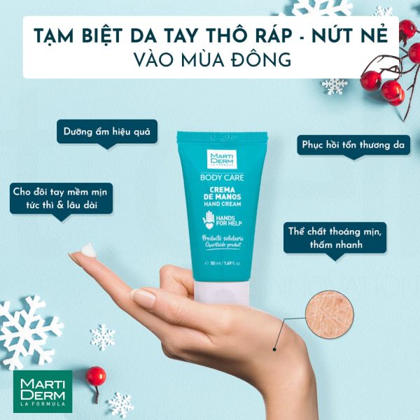 Kem dưỡng giảm nứt nẻ, lành tổn thương da tay Martiderm Body Care Hand Cream - Hình ảnh 2