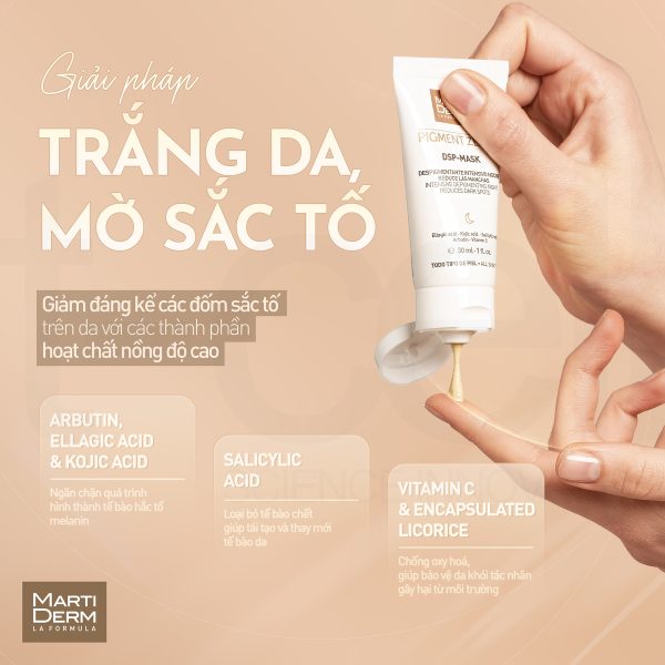Mặt nạ tẩy tế bào chết, giảm đốm nâu và sáng da MartiDerm Pigment Zero DSP Mask - Hình ảnh 8