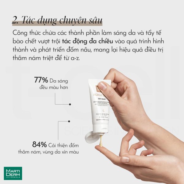 Mặt nạ tẩy tế bào chết, giảm đốm nâu và sáng da MartiDerm Pigment Zero DSP Mask - Hình ảnh 6