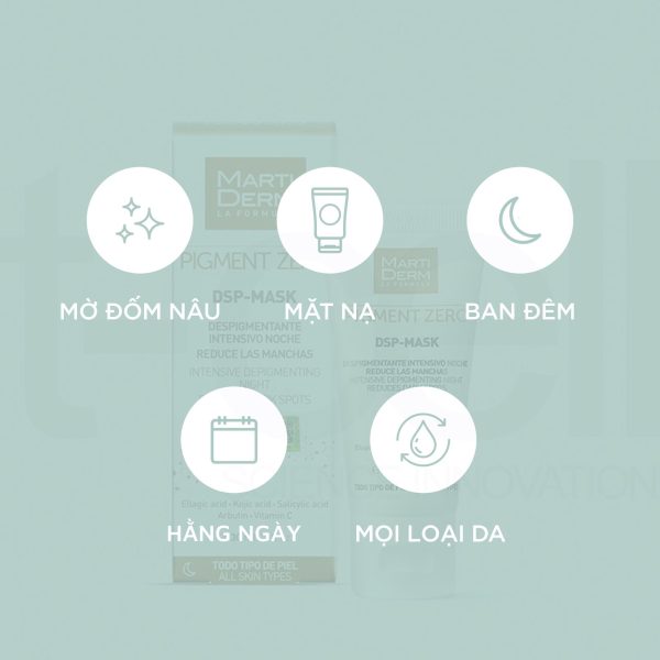 Mặt nạ tẩy tế bào chết, giảm đốm nâu và sáng da MartiDerm Pigment Zero DSP Mask - Hình ảnh 3