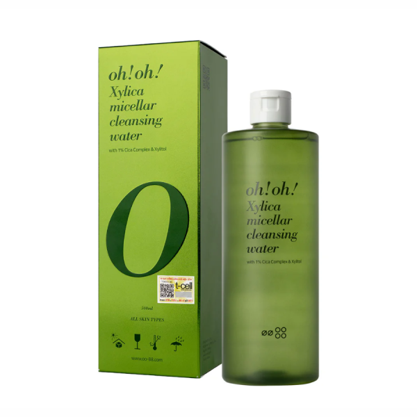 Nước tẩy trang làm dịu và phục hồi màng lipid cho da oh!oh! Xylica Micellar Cleansing Water