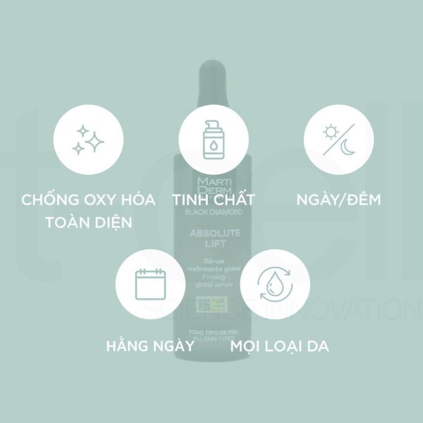 Tinh chất chống oxy hóa, trẻ hóa làn da MartiDerm Black Diamond Ultimate Antiox  - Hình ảnh 3