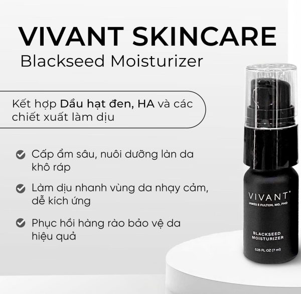 Tinh chất dưỡng ẩm phục hồi, lành thương và giảm sưng viêm Vivant Blackseed Moisturizer - Hình ảnh 2