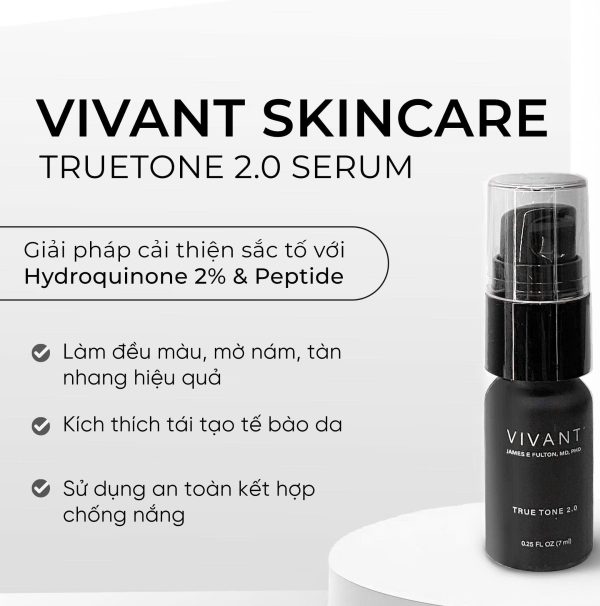 Tinh chất giảm nám, tàn nhang và cải thiện da sáng mịn Vivant True Tone 2.0 - Hình ảnh 2