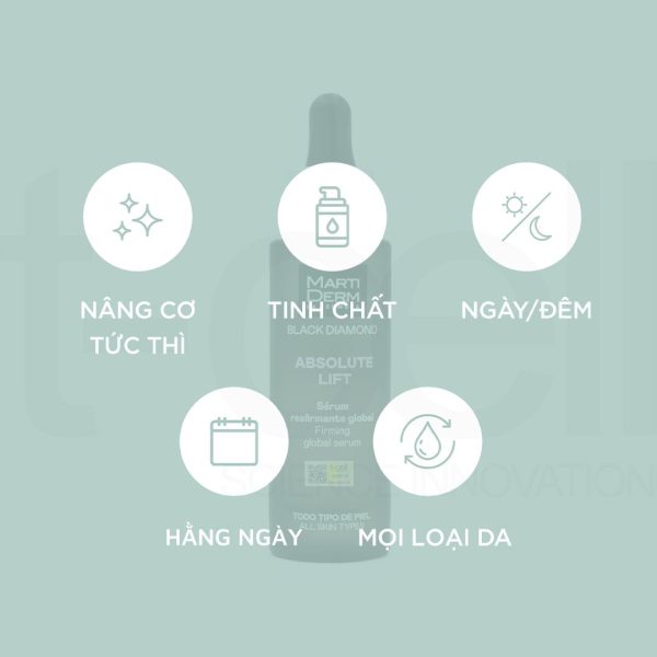 Tinh chất giảm nhăn, nâng cơ săn chắc da MartiDerm Black Diamond Absolute Lift  - Hình ảnh 3
