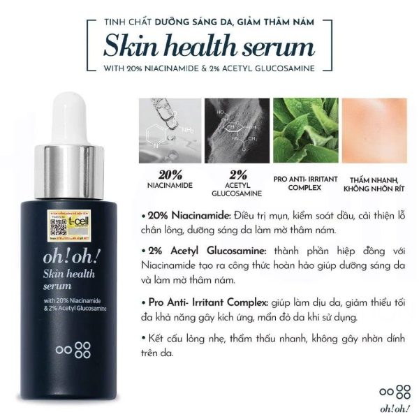 Tinh chất giảm thâm dưỡng sáng, giảm dầu nhờn da oh!oh! Skin Health Serum - Hình ảnh 2