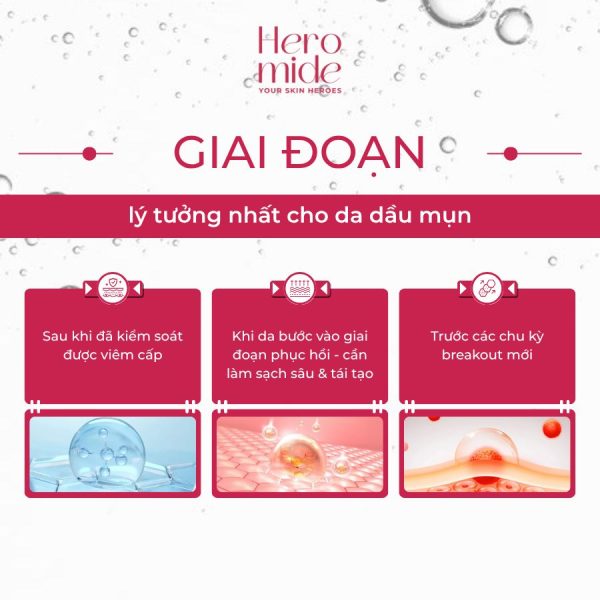 Tinh chất thay da sinh học, giảm bít tắc sần sùi dầu mụn Heromide Glow Peel 11 - Hình ảnh 6