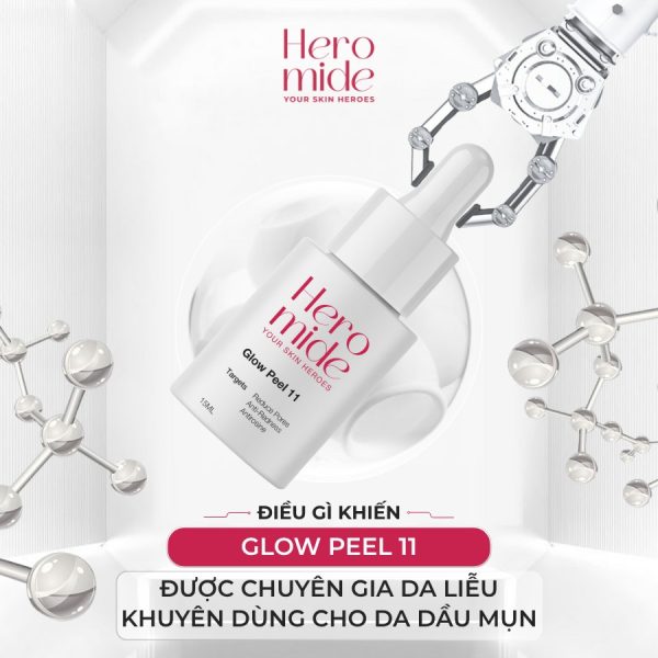Tinh chất thay da sinh học, giảm bít tắc sần sùi dầu mụn Heromide Glow Peel 11 - Hình ảnh 3