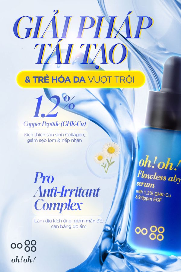 Tinh chất phục hồi lành thương, giảm sẹo và trẻ hóa da oh!oh! Flawless Abyss Serum - Hình ảnh 6