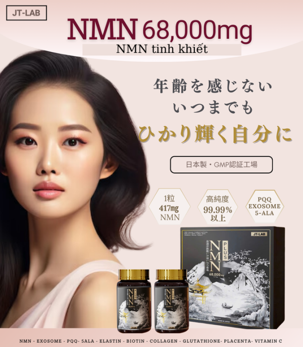 Viên uống chống lão hóa, đẹp da và tăng cường sức khỏe JT-LAB NMN 68,000mg Plus - Hình ảnh 2