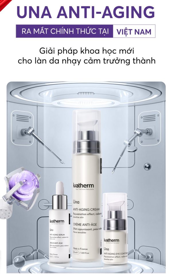Kem dưỡng ẩm dịu nhẹ, trẻ hóa làn da Ivatherm Una Anti-Aging Cream - Hình ảnh 4