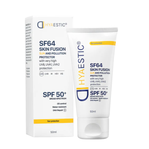 Kem chống nắng, giảm viêm đỏ da Hyaestic Skin Fusion SF64 Sun And Pollution Protector SPF50+