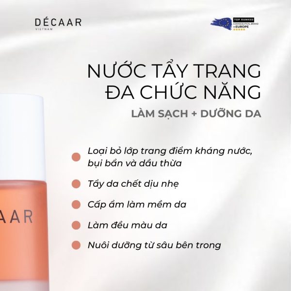 Nước tẩy trang sạch sâu, giảm dầu thừa Decaar Dual Phase Make-Up Remover - Hình ảnh 5