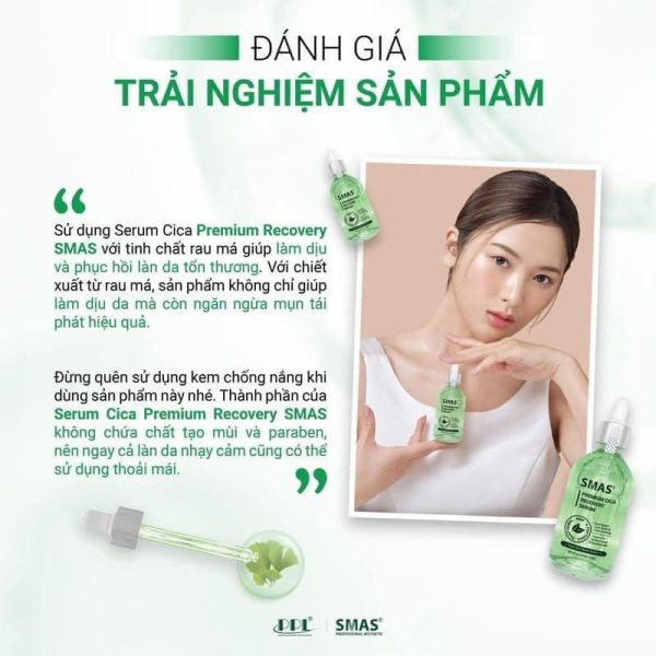 Tinh chất làm dịu, phục hồi làn da SMAS Premium Cica Recovery Serum - Hình ảnh 4