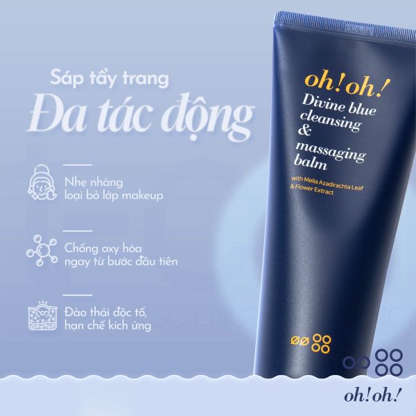 Sáp tẩy trang làm sạch sâu cho da Oh!Oh! Divine Blue Cleansing & Massaging Balm - Hình ảnh 6