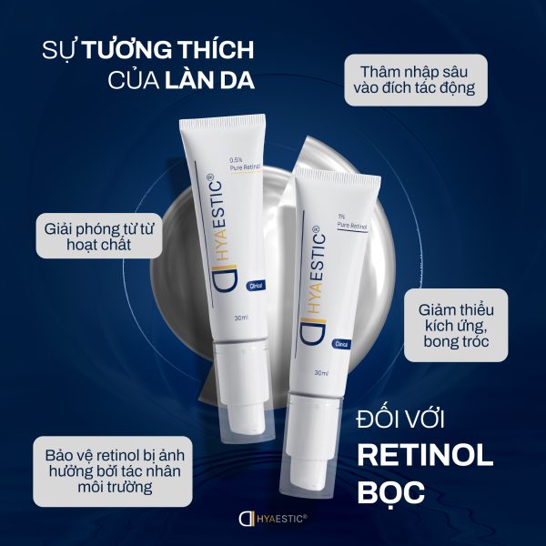 Serum tái tạo trẻ hóa da, giảm nhờn mụn Hyaestic 1% Pure Retinol - Hình ảnh 4