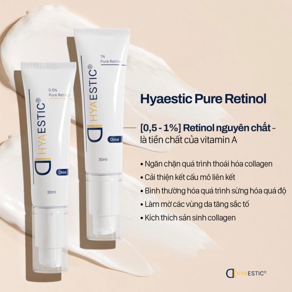 Serum tái tạo trẻ hóa da, giảm nhờn mụn Hyaestic 1% Pure Retinol - Hình ảnh 3
