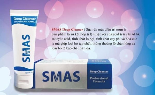 Sữa rửa mặt cho da mụn, giảm bít tắc lỗ chân lông SMAS Deep Cleanser - Hình ảnh 3