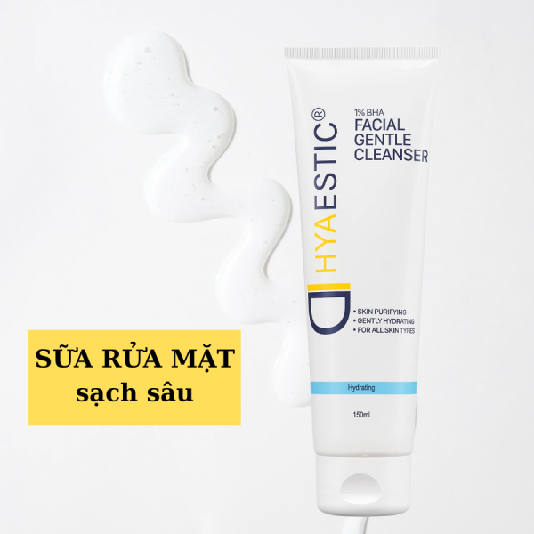Sữa rửa mặt sạch thoáng da, kiềm dầu giảm mụn Hyaestic 1% SA Facial Gentle Cleanser - Hình ảnh 4
