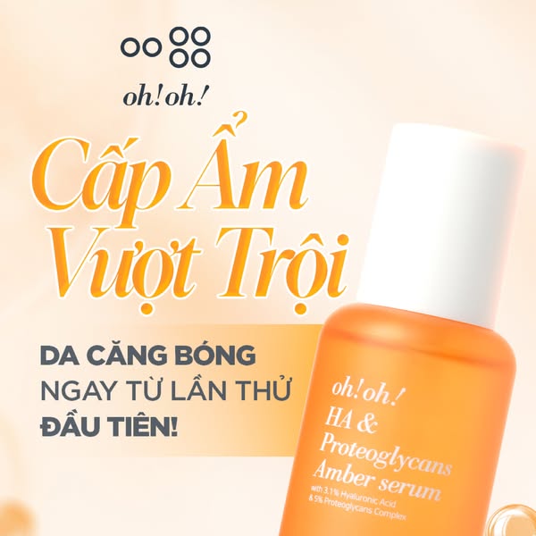 Tinh chất dưỡng ẩm sâu, căng mướt mềm mịn da oh!oh! HA & Proteoglycans Amber Serum - Hình ảnh 5