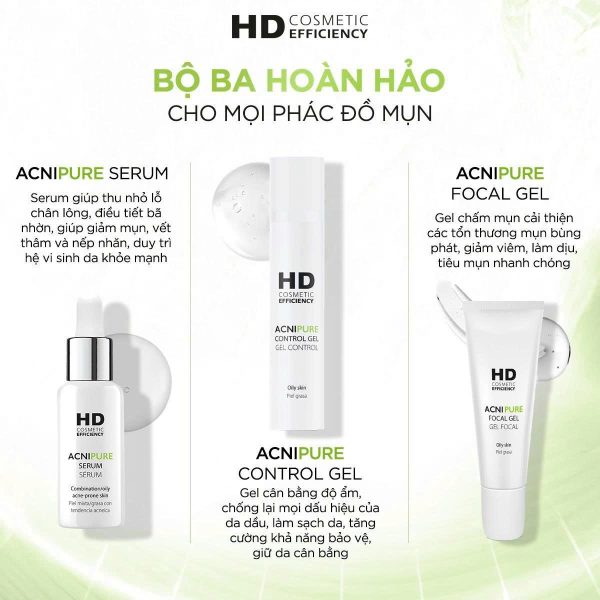 Tinh chất giảm viêm, nhờn mụn HD Cosmetic Efficiency Acnipure Serum - Hình ảnh 6