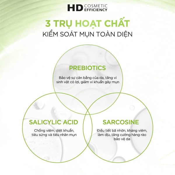 Tinh chất giảm viêm, nhờn mụn HD Cosmetic Efficiency Acnipure Serum - Hình ảnh 5