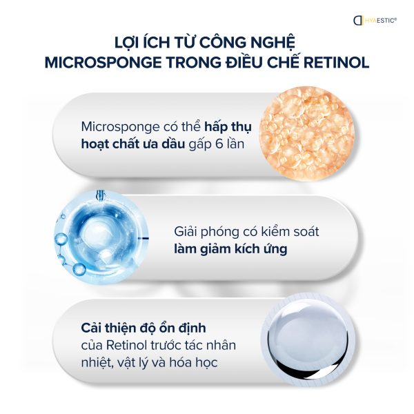 Tinh chất trẻ hóa làn da, giảm mụn sáng da Hyaestic 0.5% Pure Retinol - Hình ảnh 5