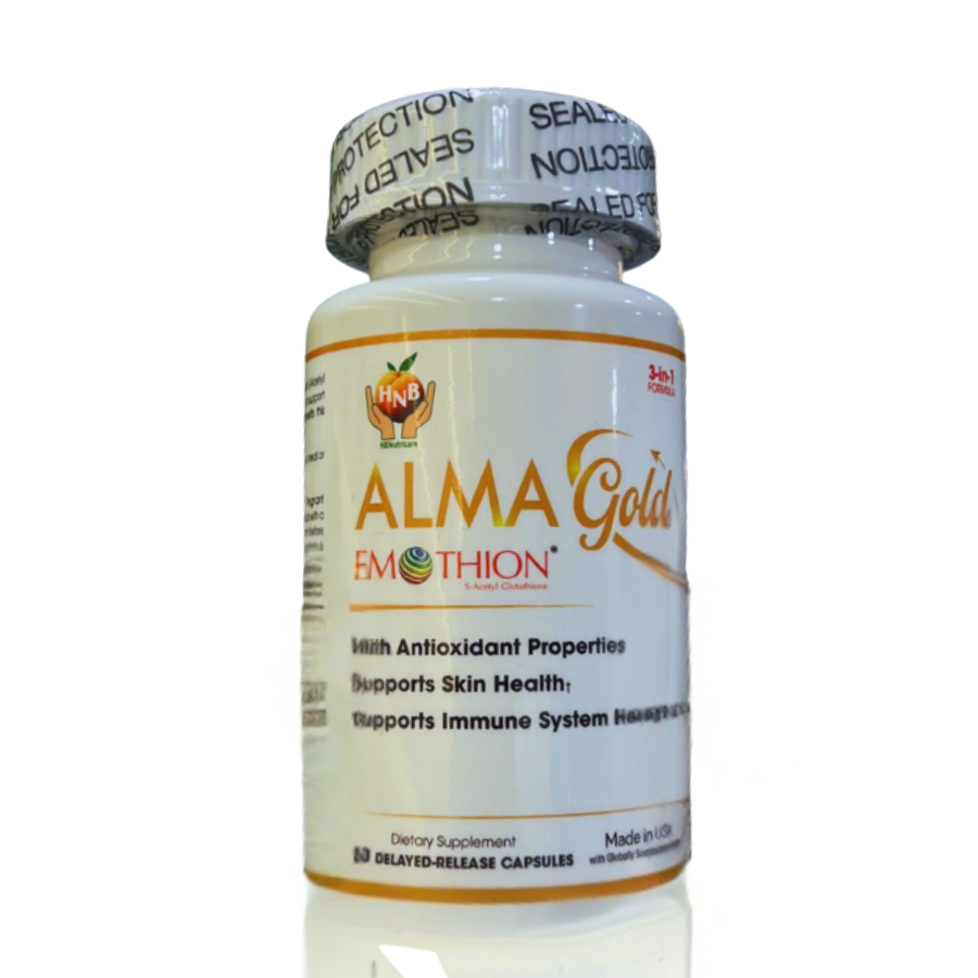 Viên uống hỗ trợ chống oxy hóa, giúp da sáng đều màu HBN AlmaGold Emothion